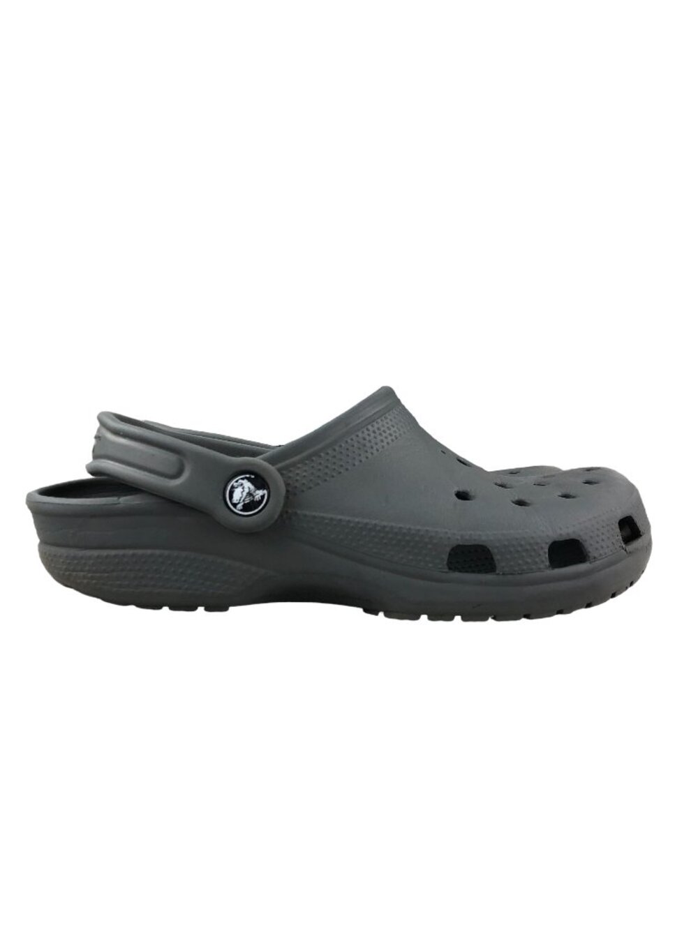 Crocs Unisex Size M5 W7 Dark Grey Closed Toe Slip On Classic Clogs Slingback